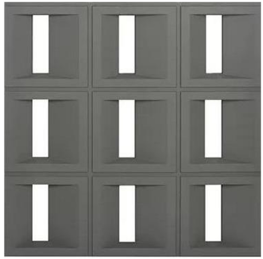 PU Diagonal Nine Grids Shape Panel 